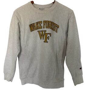 Champion Youth Large Reverse Weave Wake Forest University Sweatshirt Grey